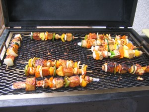 Kabobs on the gril by Chef Nate
